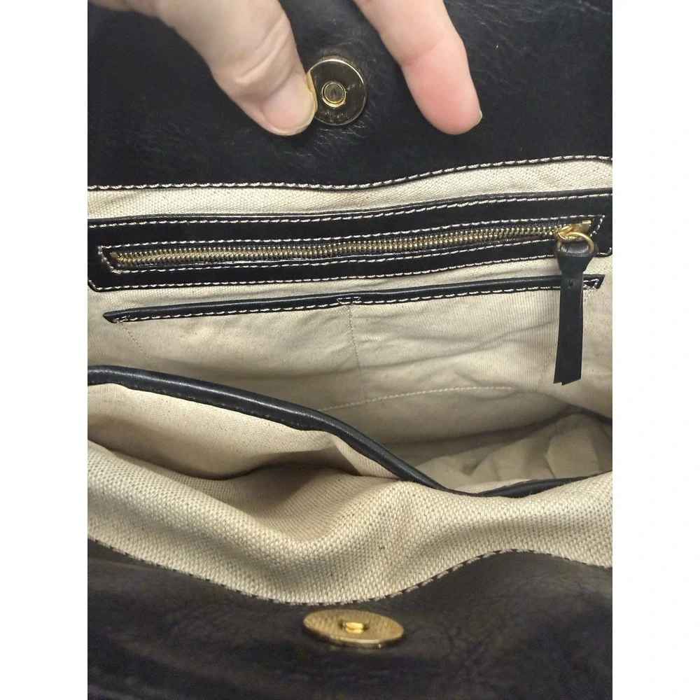 Michael Kors Black Pebbled Leather Studded Hobo Bag Vintage